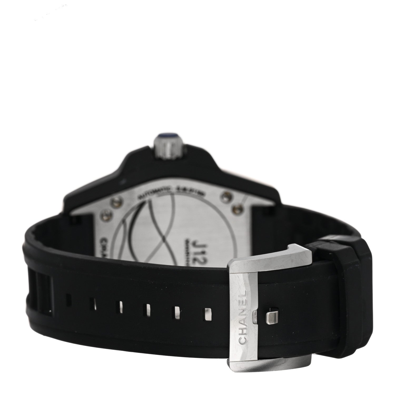 Chanel Stainless Steel Ceramic Rubber 38mm J12 Marine Automatic Watch Black 3 of 4