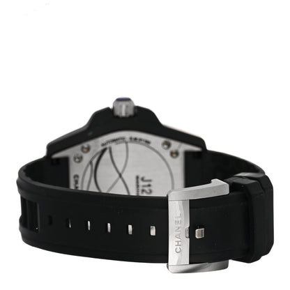Chanel Stainless Steel Ceramic Rubber 38mm J12 Marine Automatic Watch Black 3 of 4