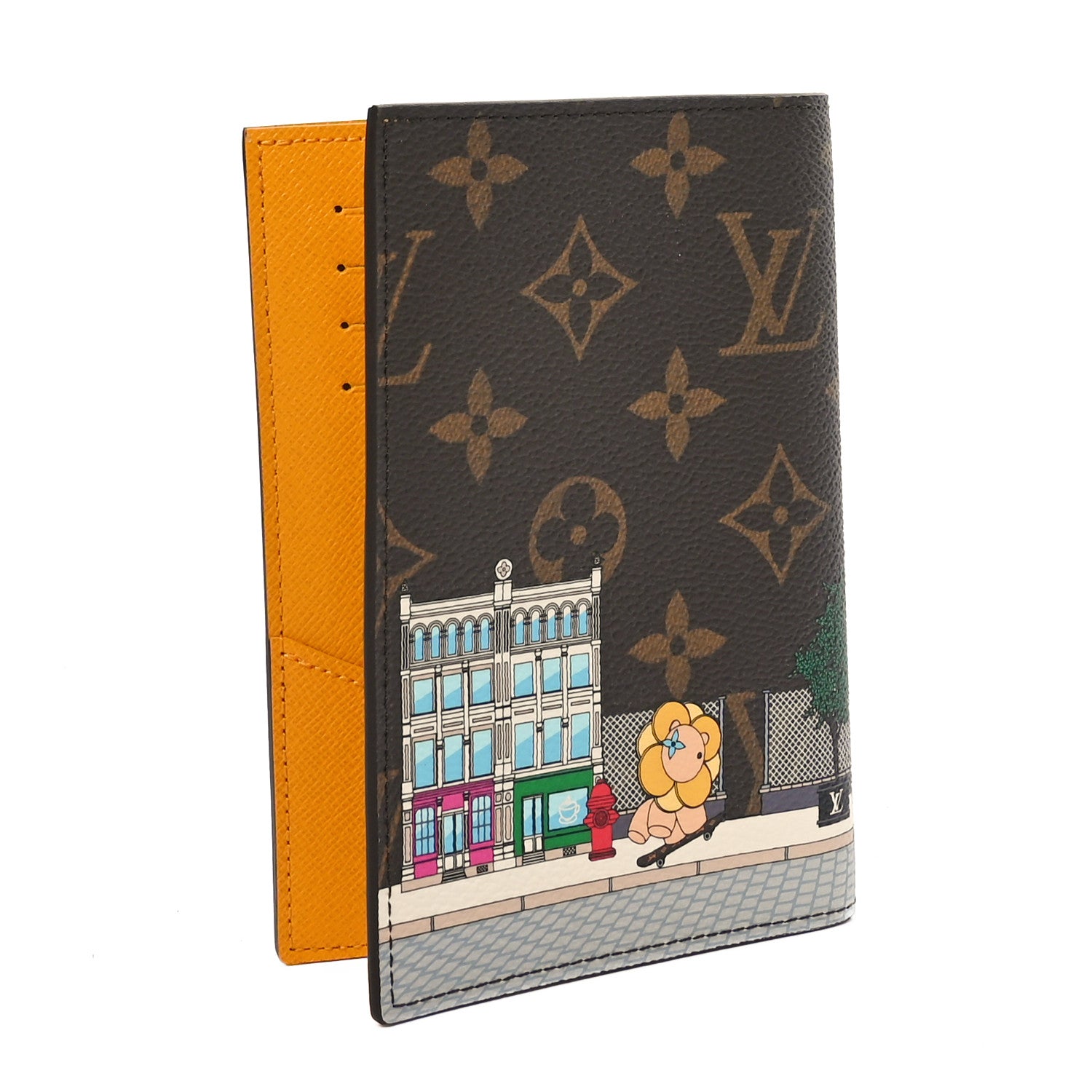 Louis Vuitton Monogram 2022 Christmas Animation New York Soho Passport Cover Yellow 3 of 8