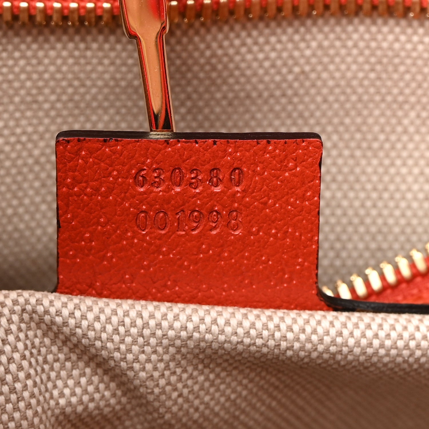 Gucci Fabric Embroidered Miami Striped Tote Bag Orange 7 of 11