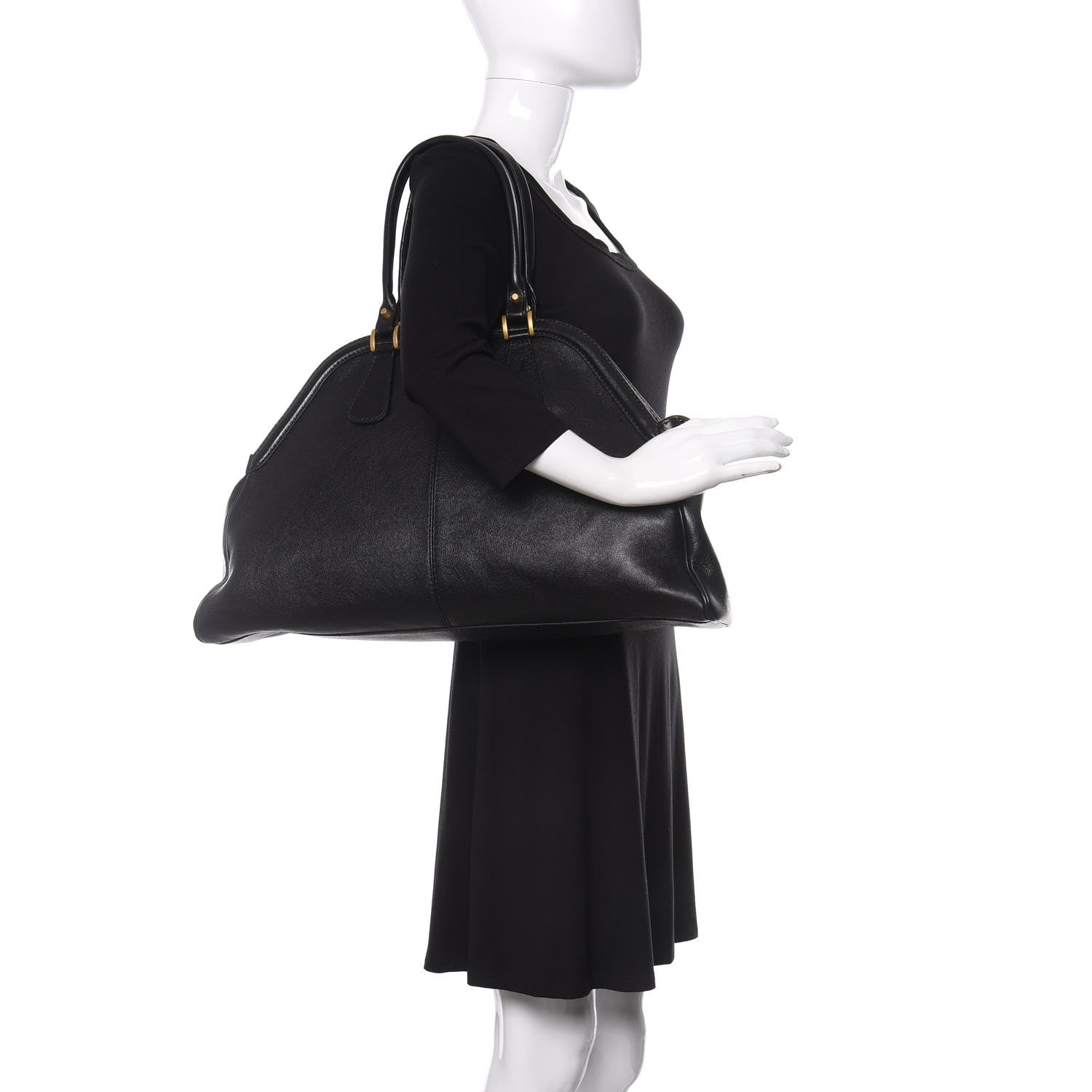 Gucci Calfskin Large Re(Belle) Top Handle Bag Black 2 of 9