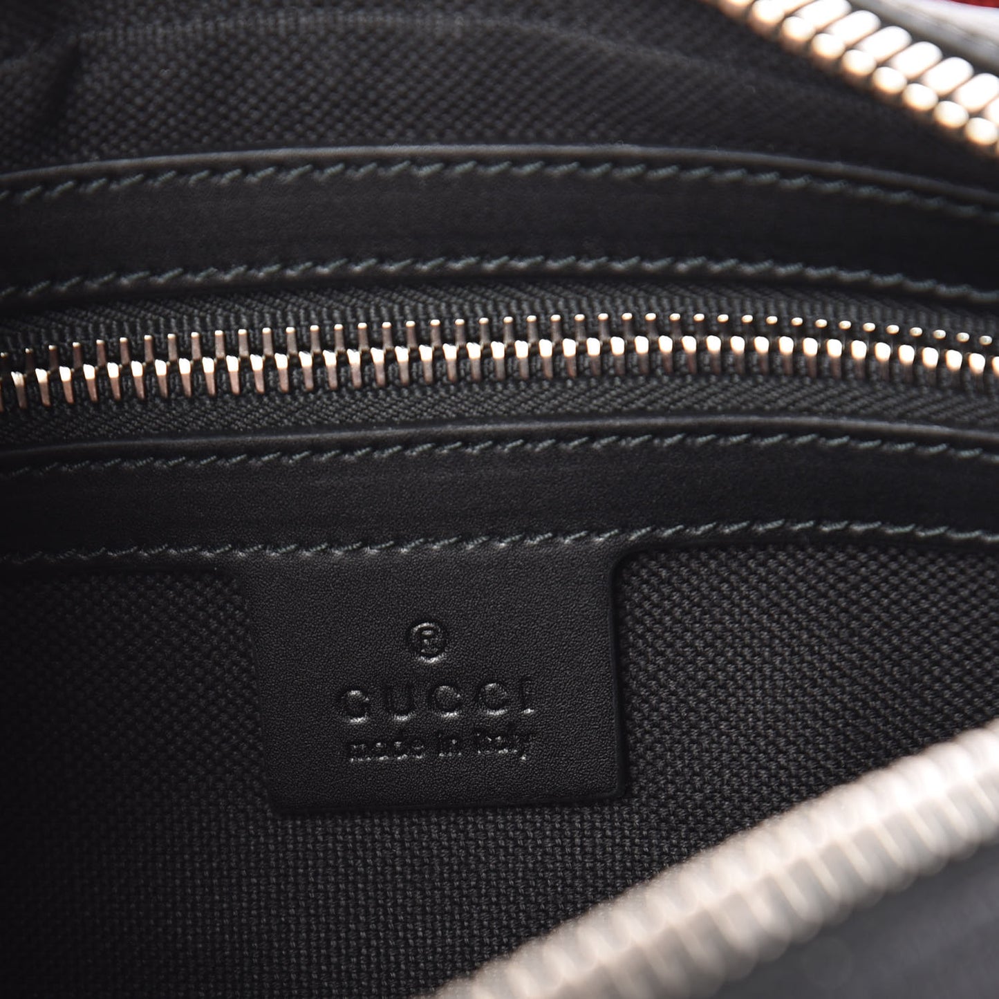 Soft GG Supreme Monogram Web Belt Bag Black Grey