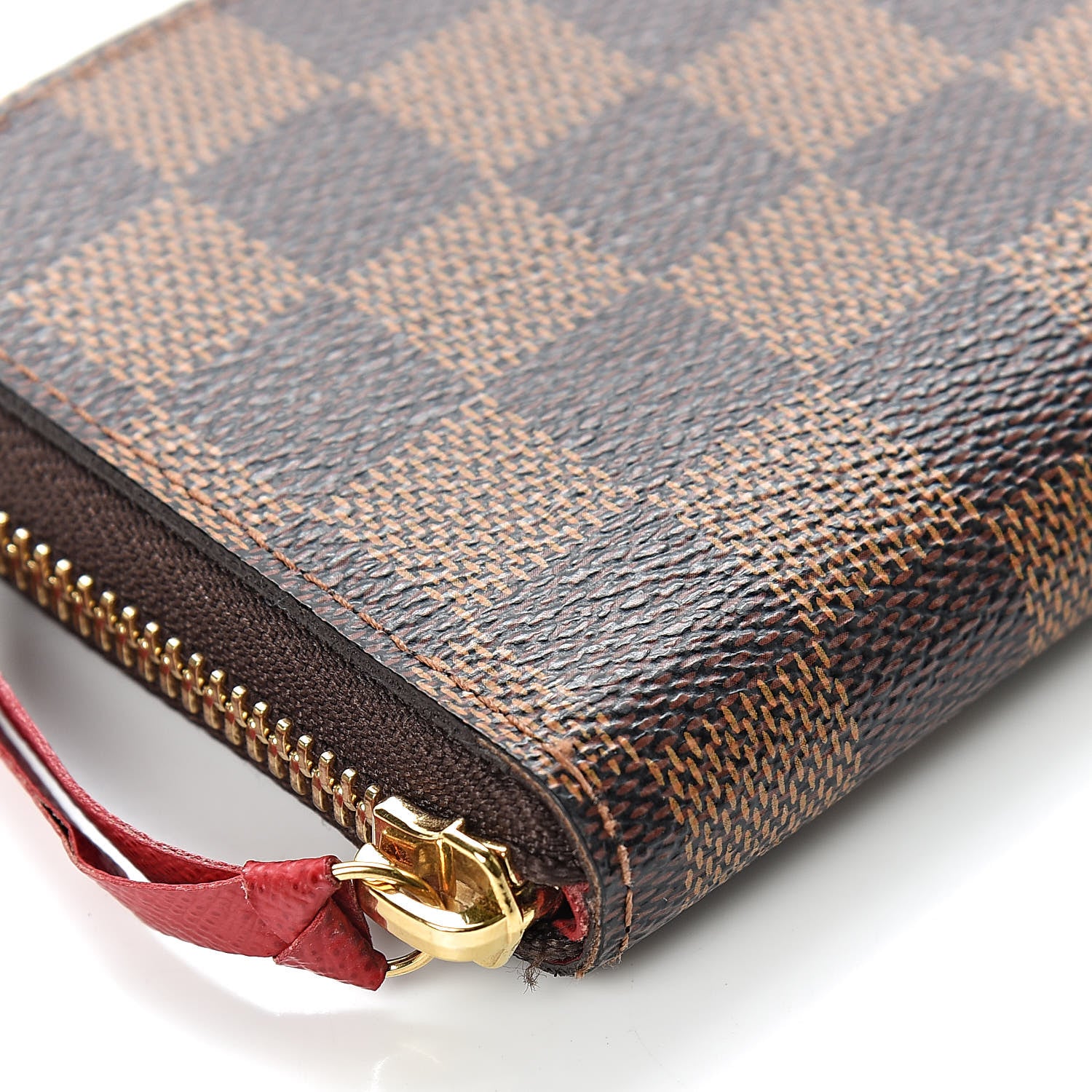 Louis Vuitton Damier Ebene Clemence Wallet Cherry 8 of 12