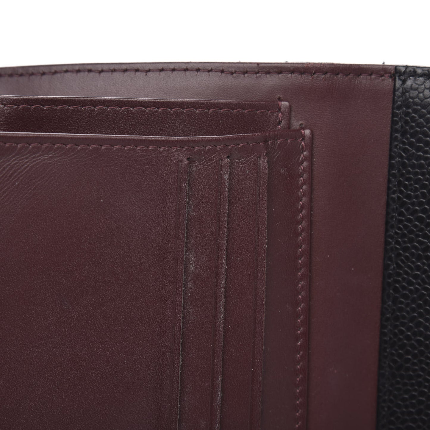 Caviar Quilted Compact Flap Wallet Black