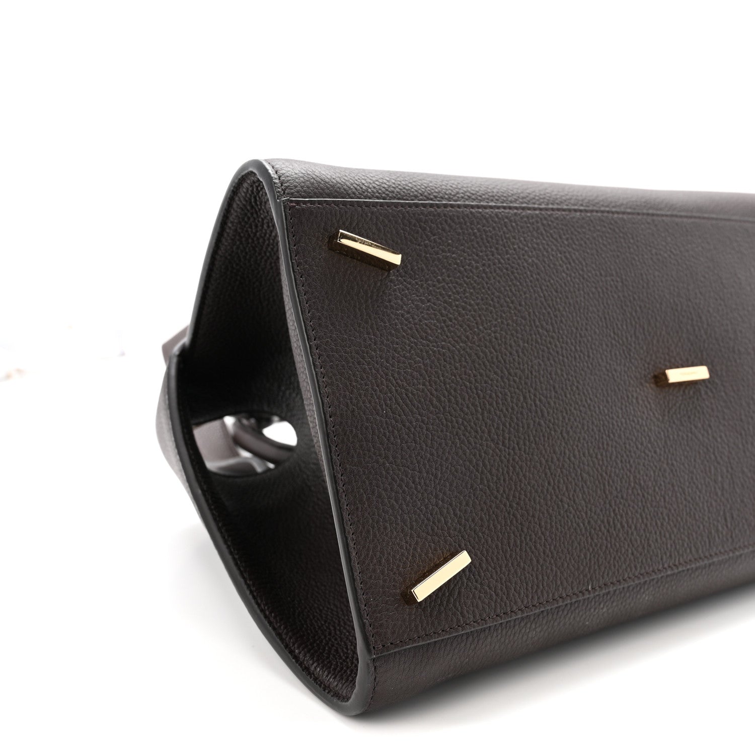 Salvatore Ferragamo Calfskin Small Hug Bag Testa Di Moro Burnt Ocra 9 of 10