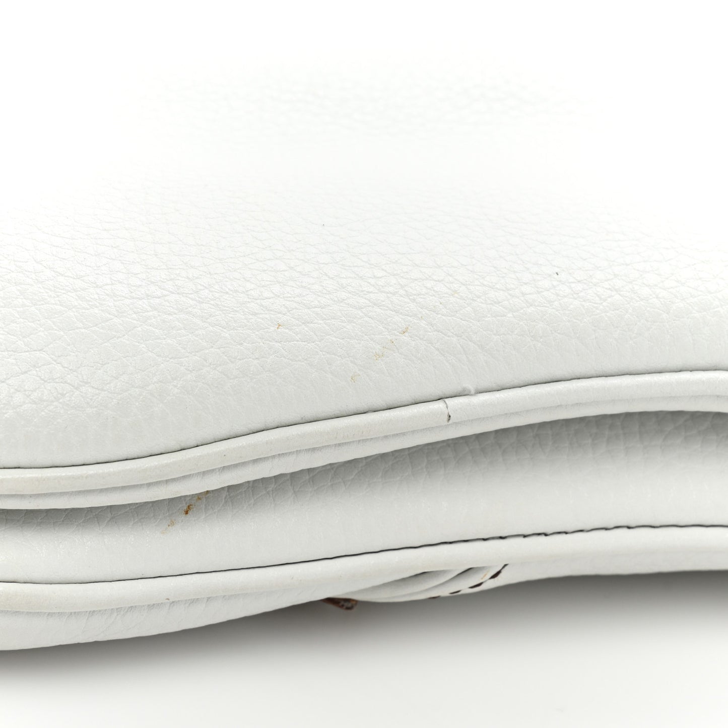 Calfskin Double Saddle Bag White