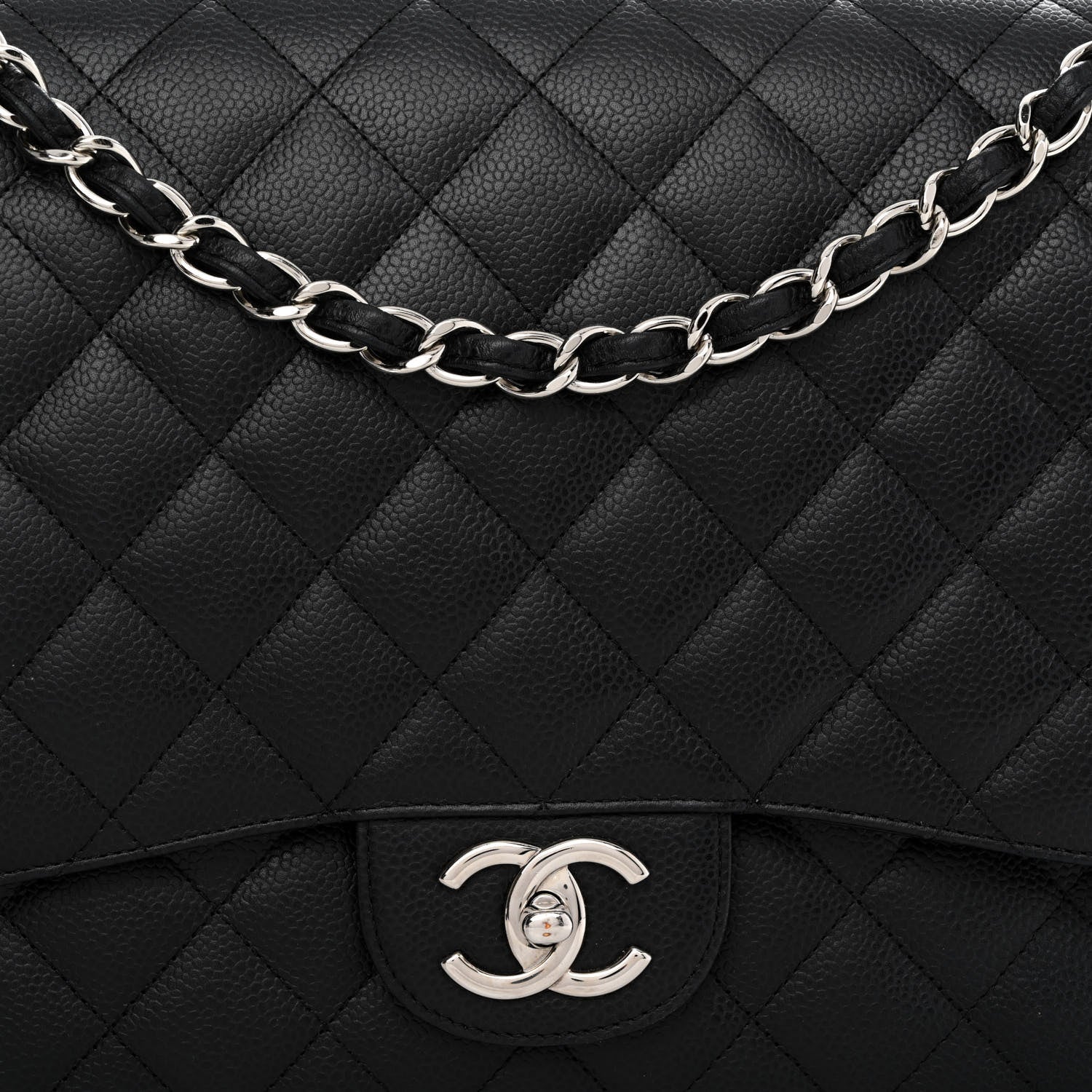 Chanel Caviar Quilted Maxi Double Flap Black 8 of 14