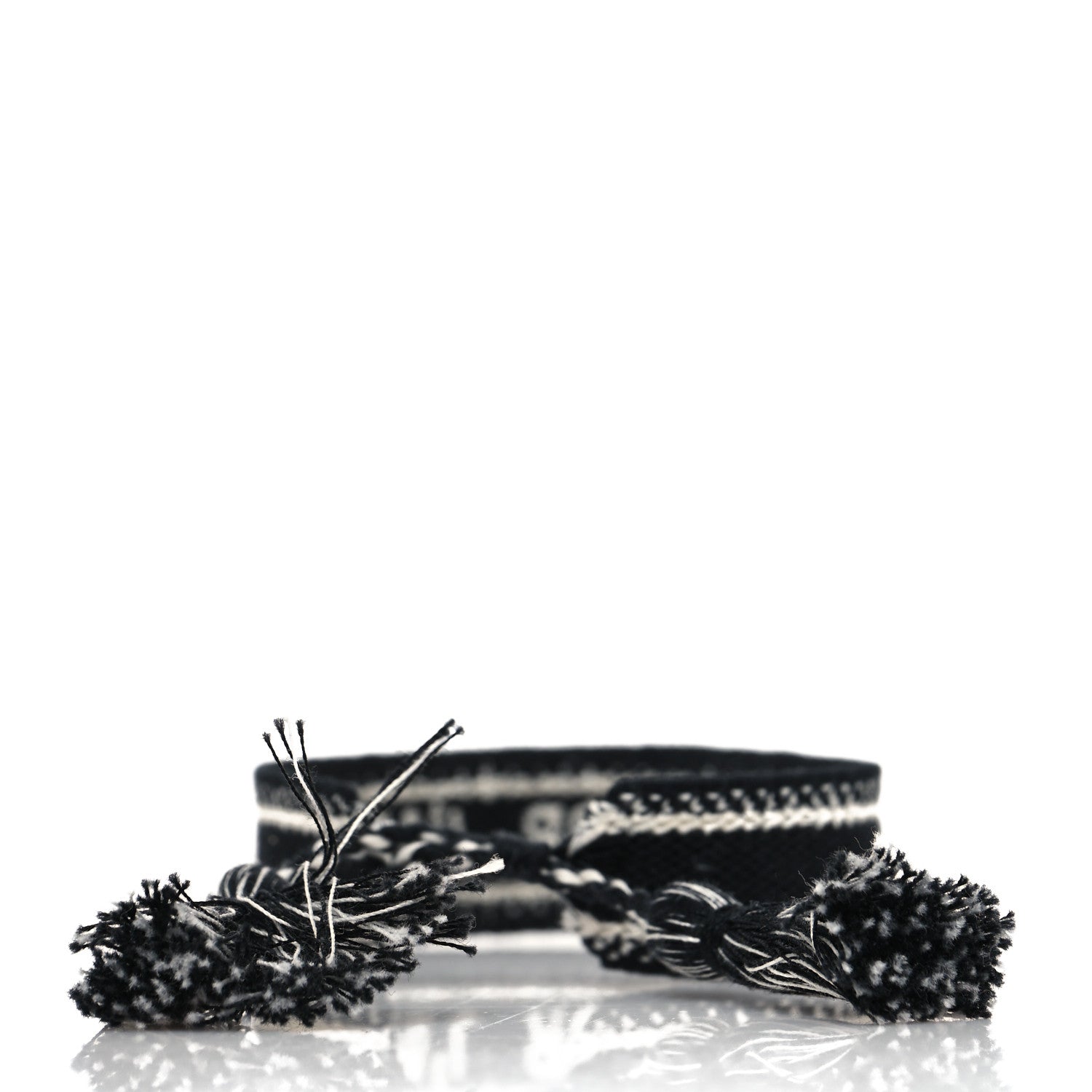 Christian Dior Woven Cotton J'Adior Friendship Bracelet Black 3 of 3