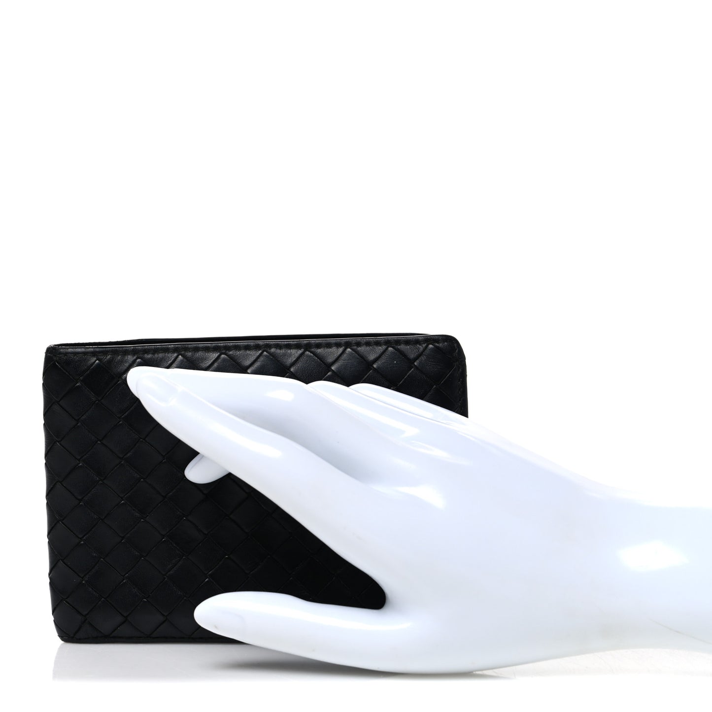 Nappa Intrecciato Bi-Fold Wallet Black