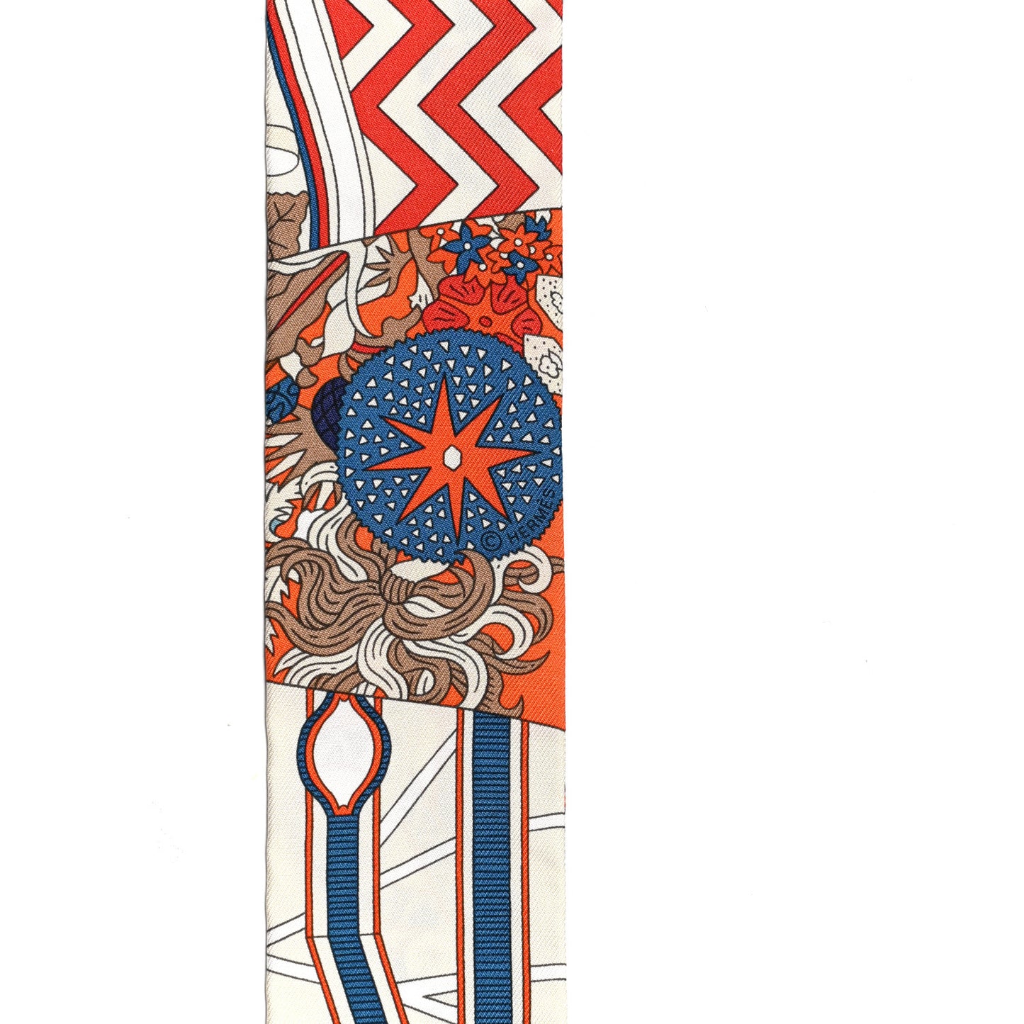 Silk De l'Ombrelle Aux Duels Twilly Bleu Potiron Creme