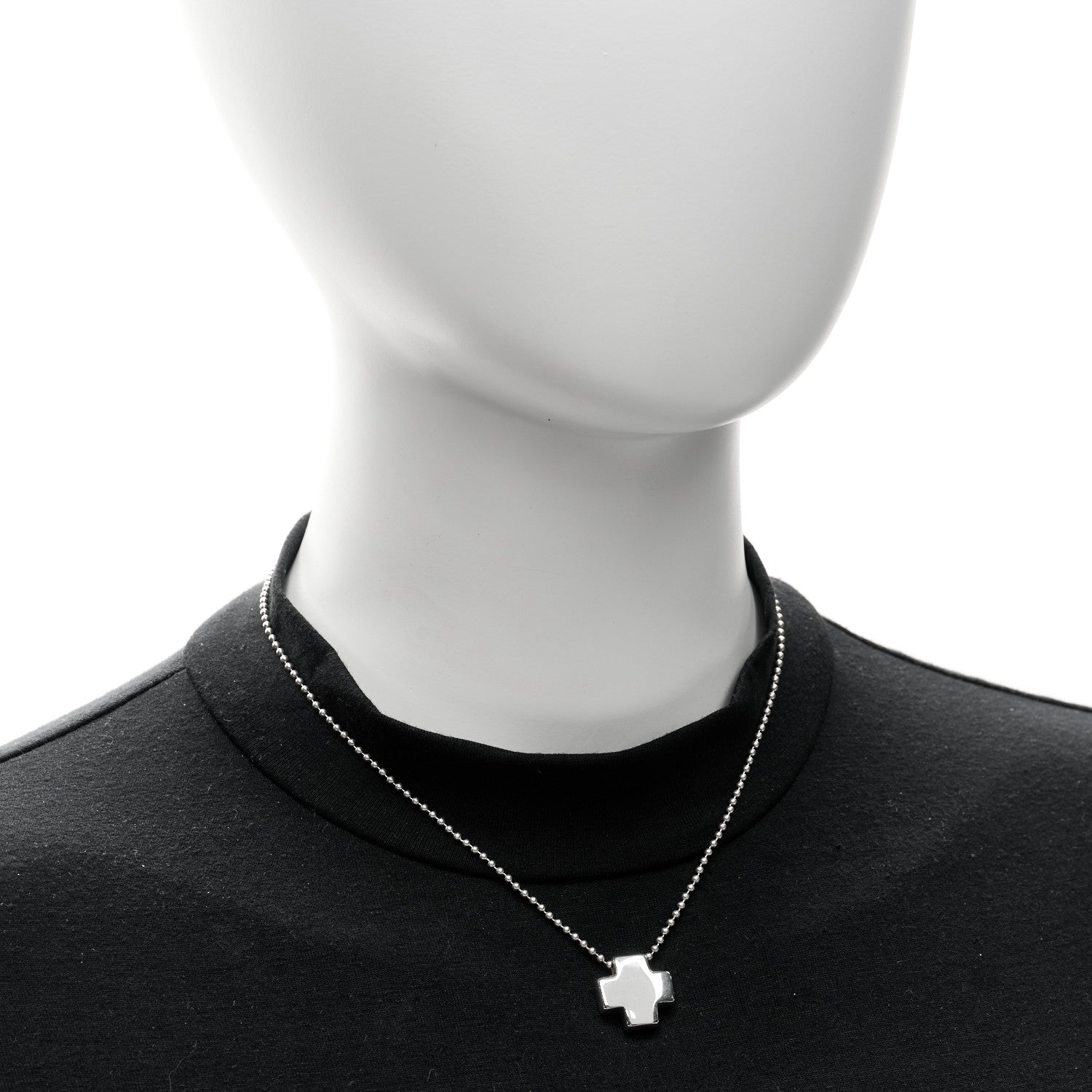 Tiffany Sterling Silver Square Cross Pendant Necklace 2 of 5