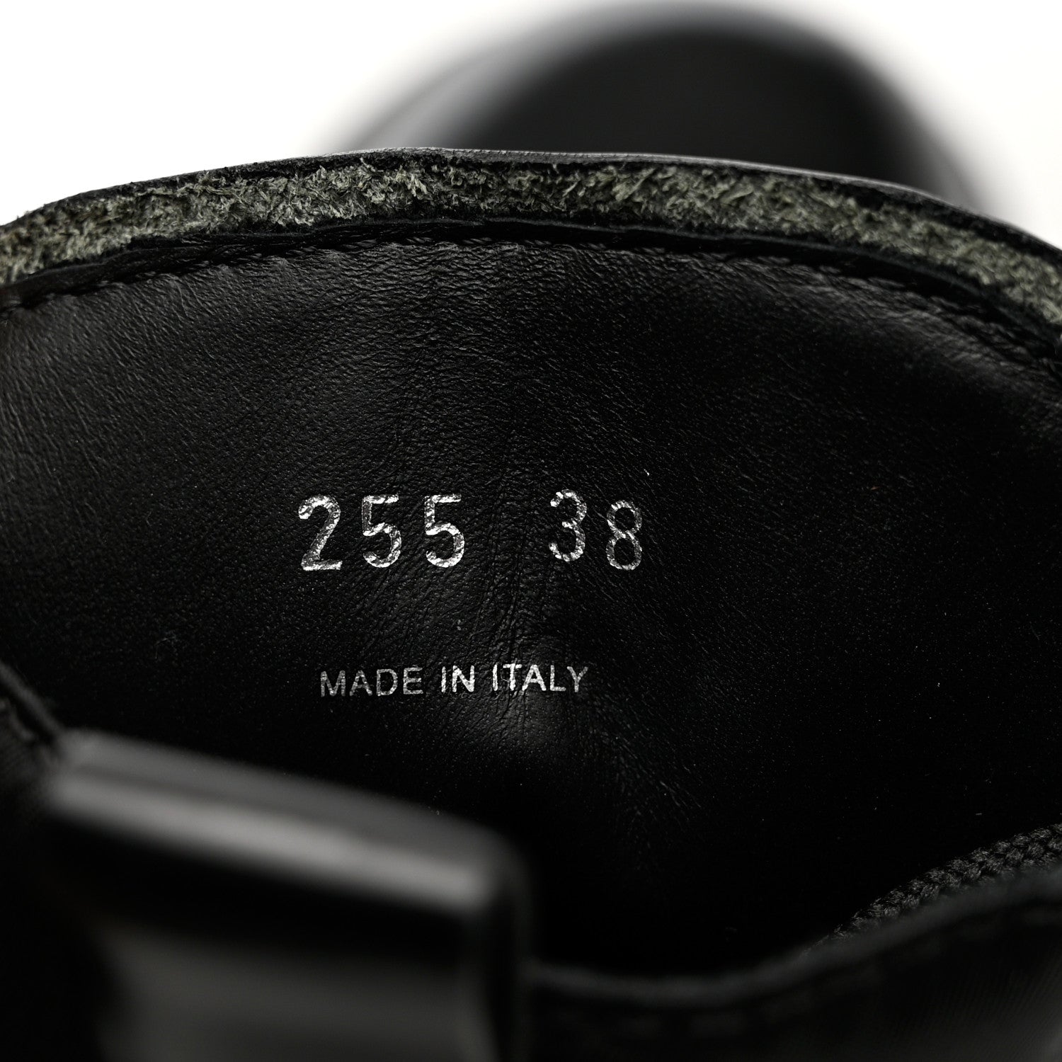 Prada Spazzolato Rois Nylon Metal Triangle Logo Monolith Pouch Pocket 55mm Boots 38 Black 6 of 9