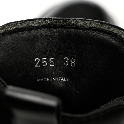 Prada Spazzolato Rois Nylon Metal Triangle Logo Monolith Pouch Pocket 55mm Boots 38 Black 6 of 9