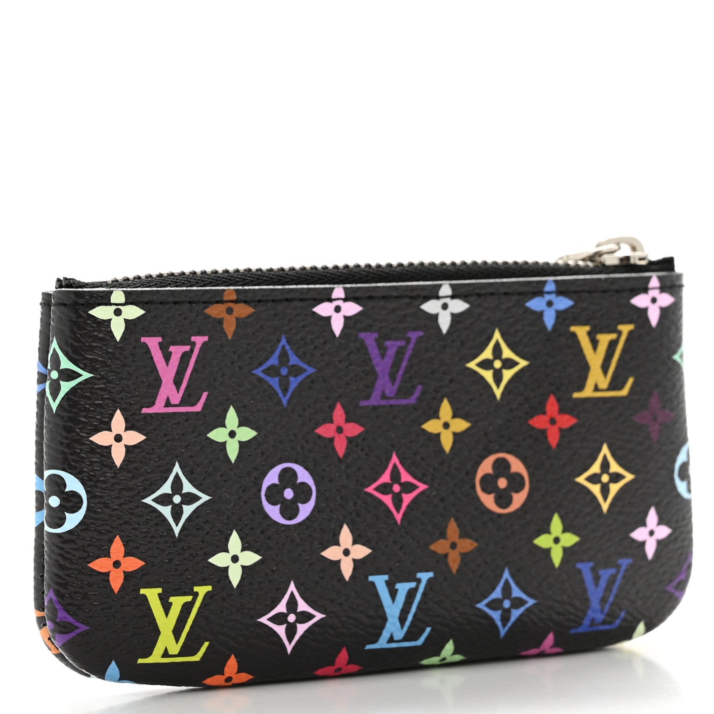 LV X TM Monogram Multicolor Key Pouch Black