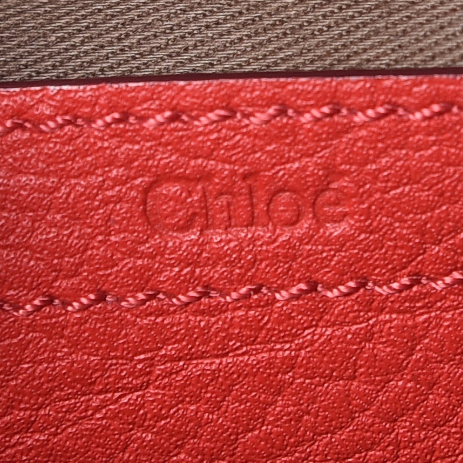 Chloe Calfskin Mini Marcie Round Crossbody Bag Red 7 of 12