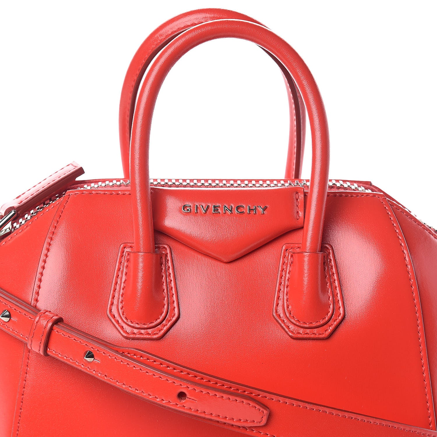 Givenchy Shiny Lord Calfskin Mini Antigona Red 8 of 10