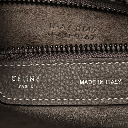 Celine Drummed Calfskin Micro Luggage Souris 6 of 10