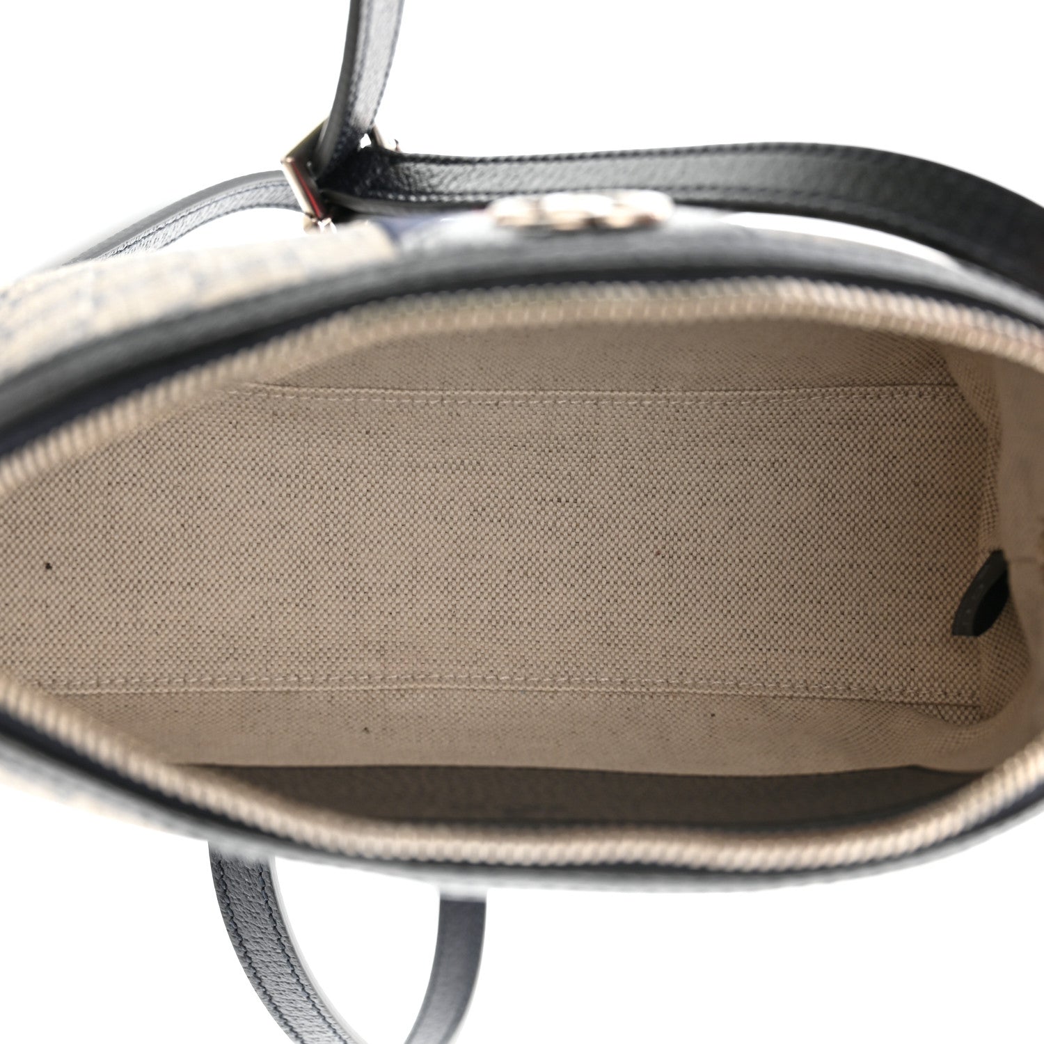 Gucci GG Supreme Monogram Textured Dollar Calfskin Web Small Ophidia Dome Shoulder Bag Beige Blue 5 of 12