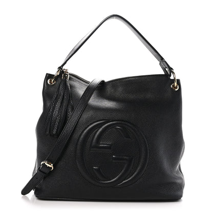 Gucci Pebbled Calfskin Large Soho Hobo Black 1 of 12