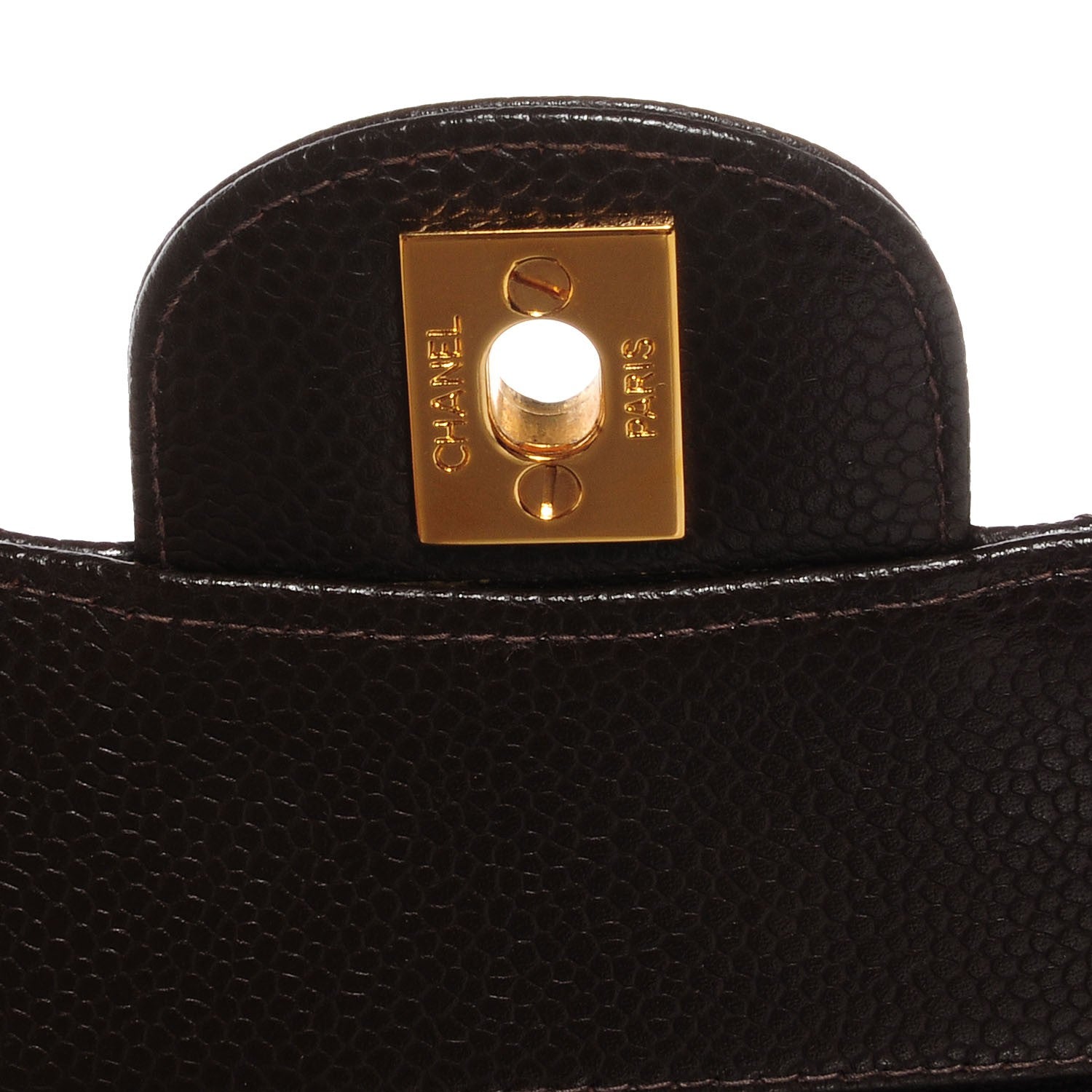 Chanel Caviar Quilted Small Double Flap Dark Brown 5 of 8