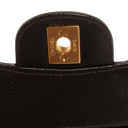 Chanel Caviar Quilted Small Double Flap Dark Brown 5 of 8