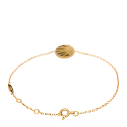 Christian Dior 18K Yellow Gold Diamond Black Onyx Mother of Pearl Rose Celeste Bracelet 3 of 4