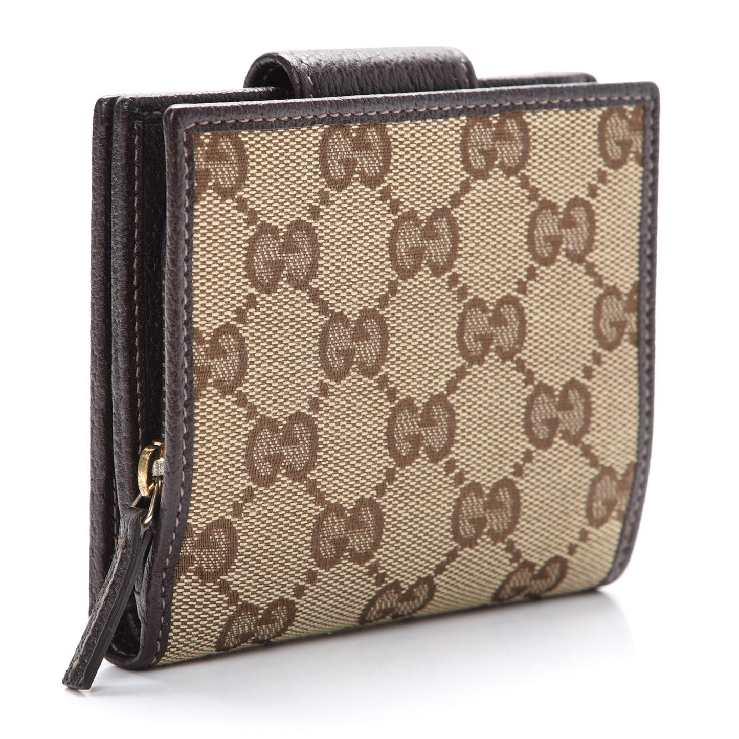 Monogram D Ring Compact Wallet Dark Brown