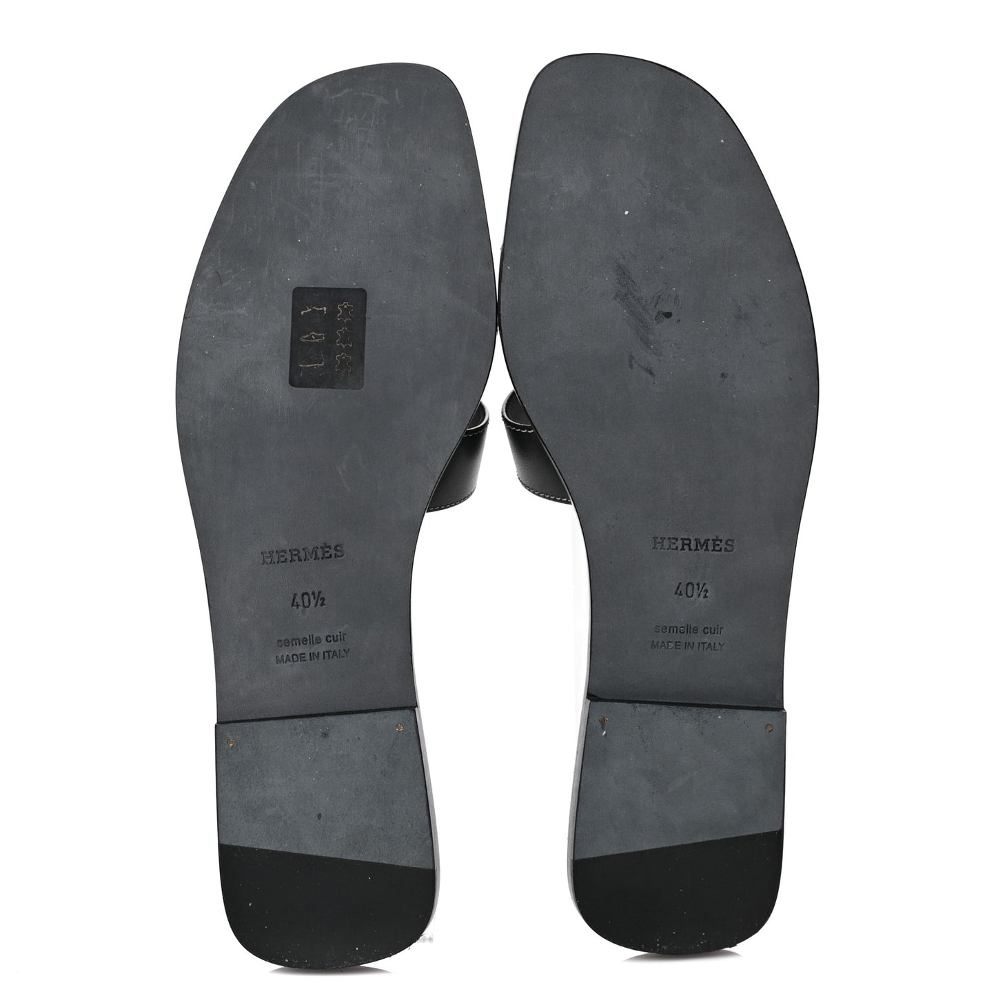 Box Calfskin Oran Sandals 40.5 Black