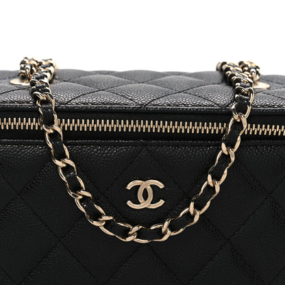 Chanel Caviar Quilted Small Vanity Case With Chain Black 8 of 10