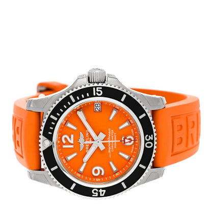 Breitling Stainless Steel Rubber 36mm Super Ocean Chronometer Automatic Watch Orange A17316D71O1S1 2 of 5