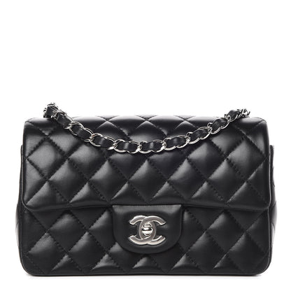 Chanel Lambskin Quilted Mini Rectangular Flap Black 1 of 11