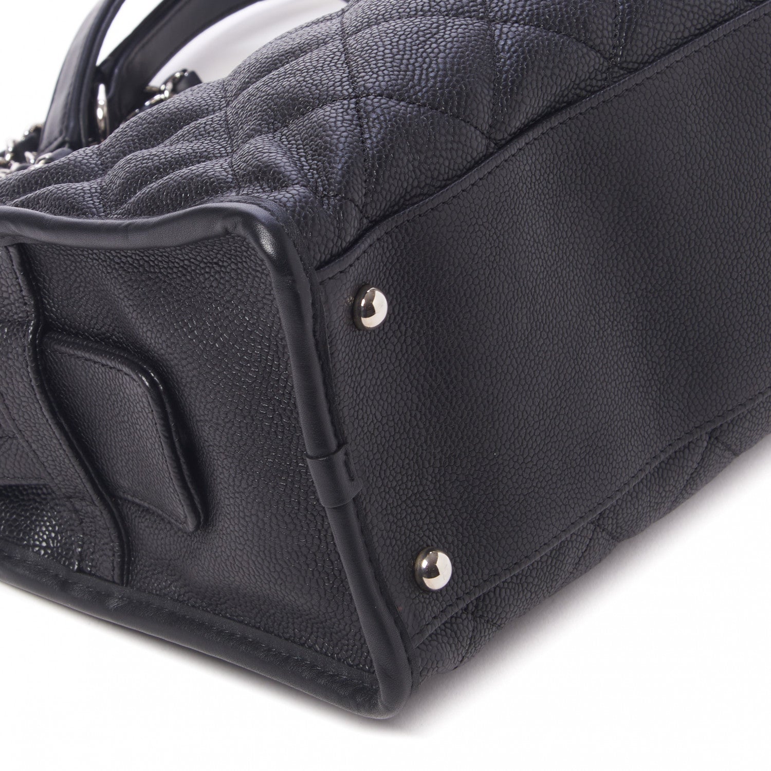 Chanel Caviar Quilted French Riviera Tote Black 5 of 9