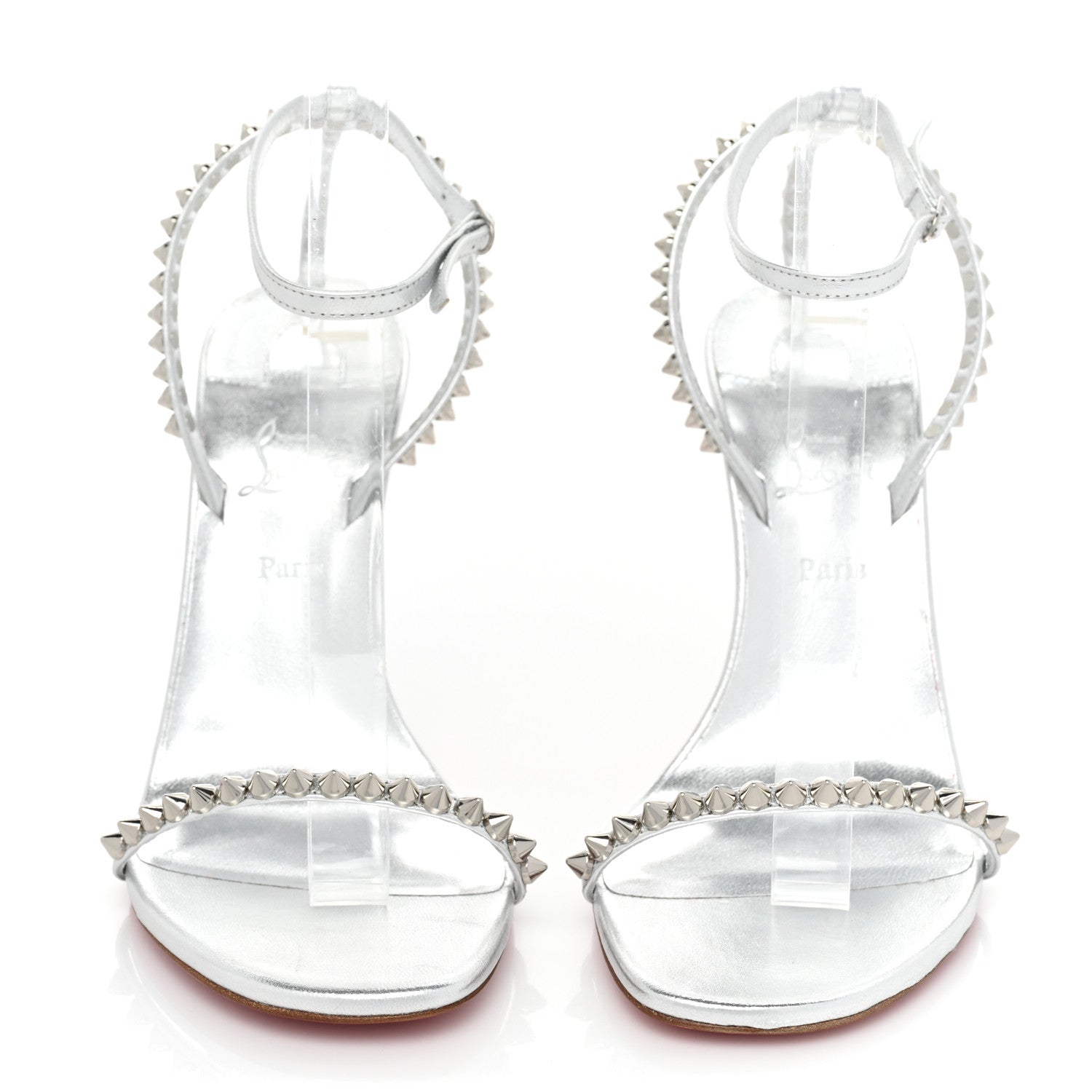 Christian Louboutin Nappa So Me 100 Sandals 37 Silver 2 of 11