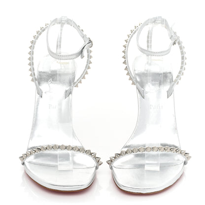 Christian Louboutin Nappa So Me 100 Sandals 37 Silver 2 of 11