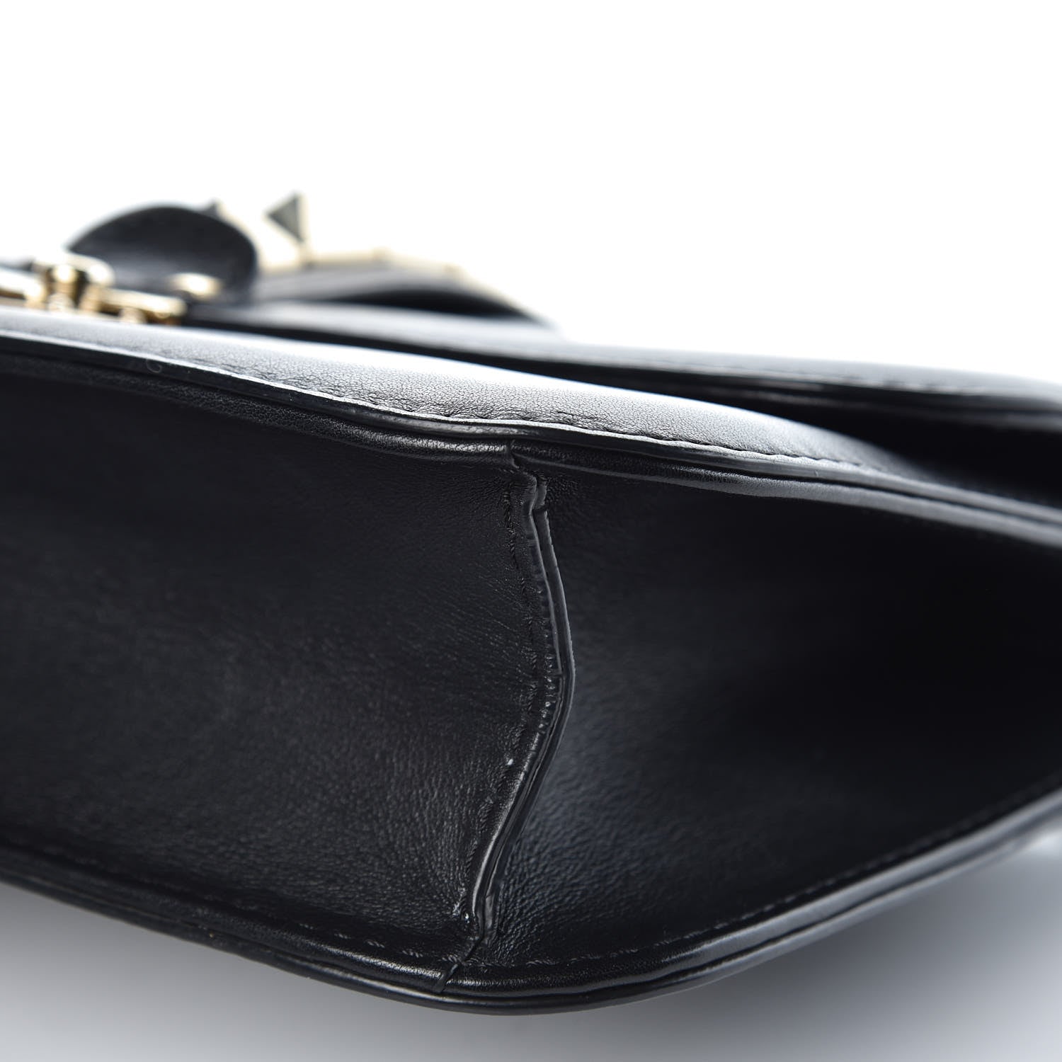 Valentino Garavani Vitello Medium Glam Lock Rockstud Flap Black 9 of 11