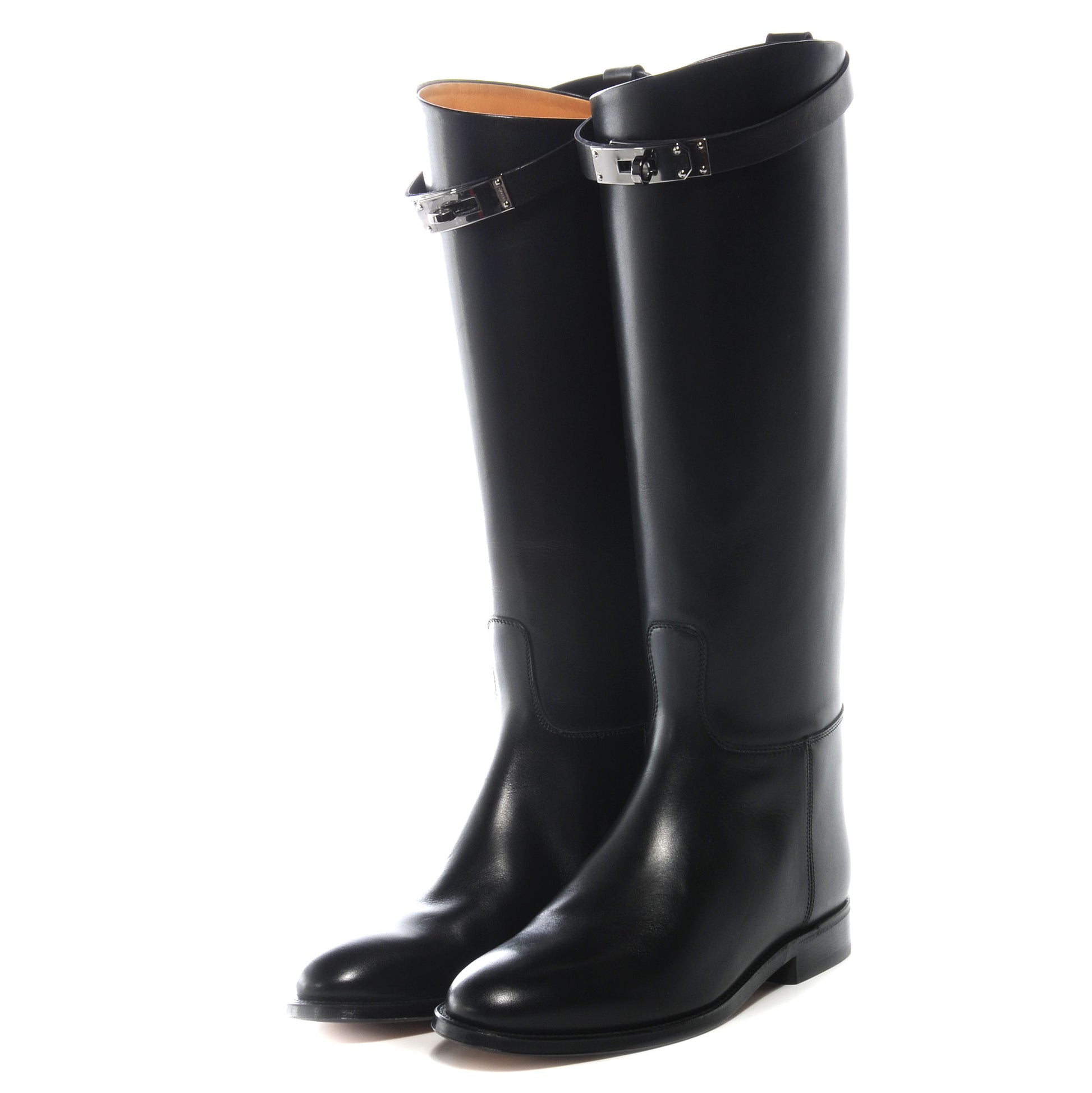 Hermes Swift Kelly Jumping Boots 36 Black 3 of 6