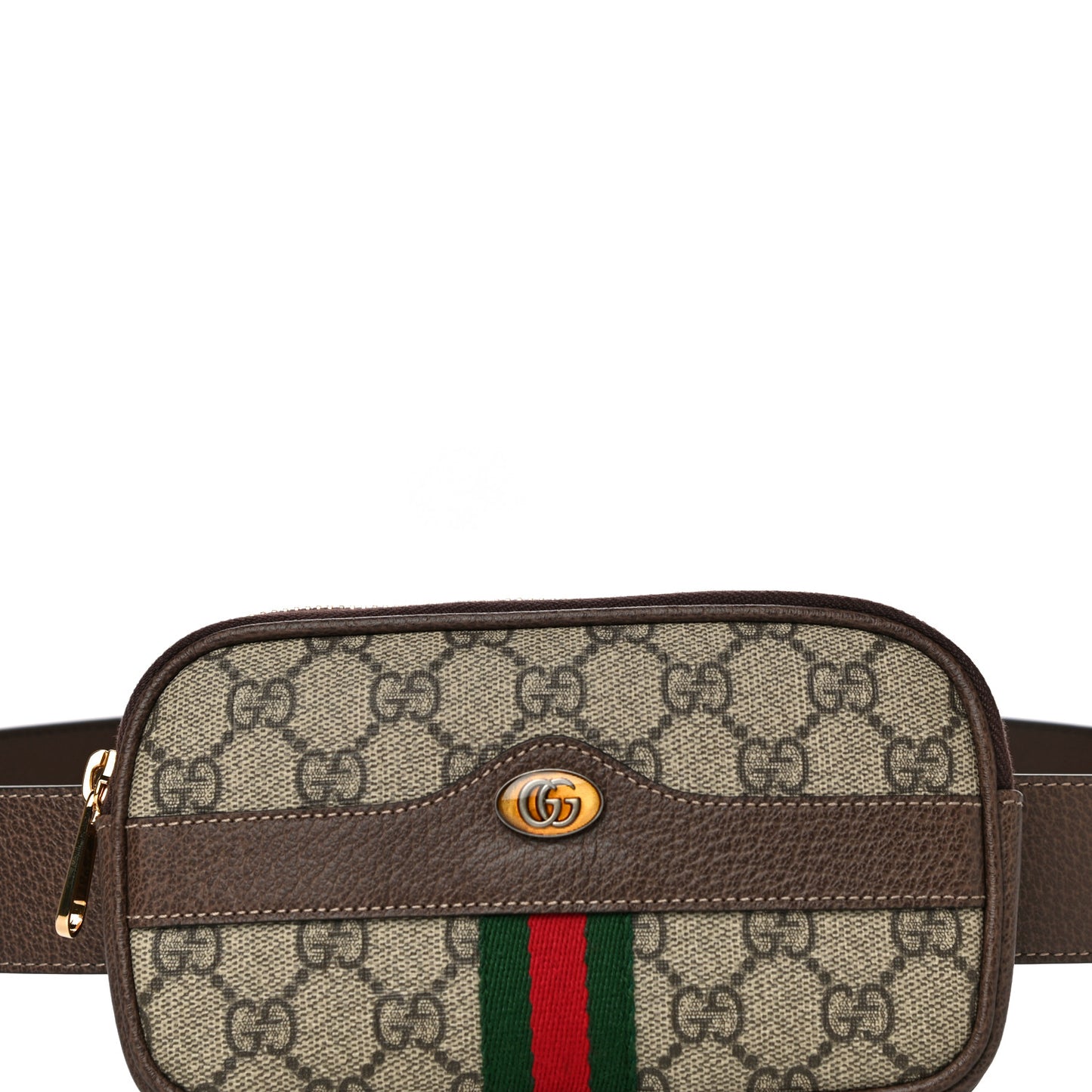 GG Supreme Monogram Ophidia Belted iPhone Case 95 39 Dark Brown