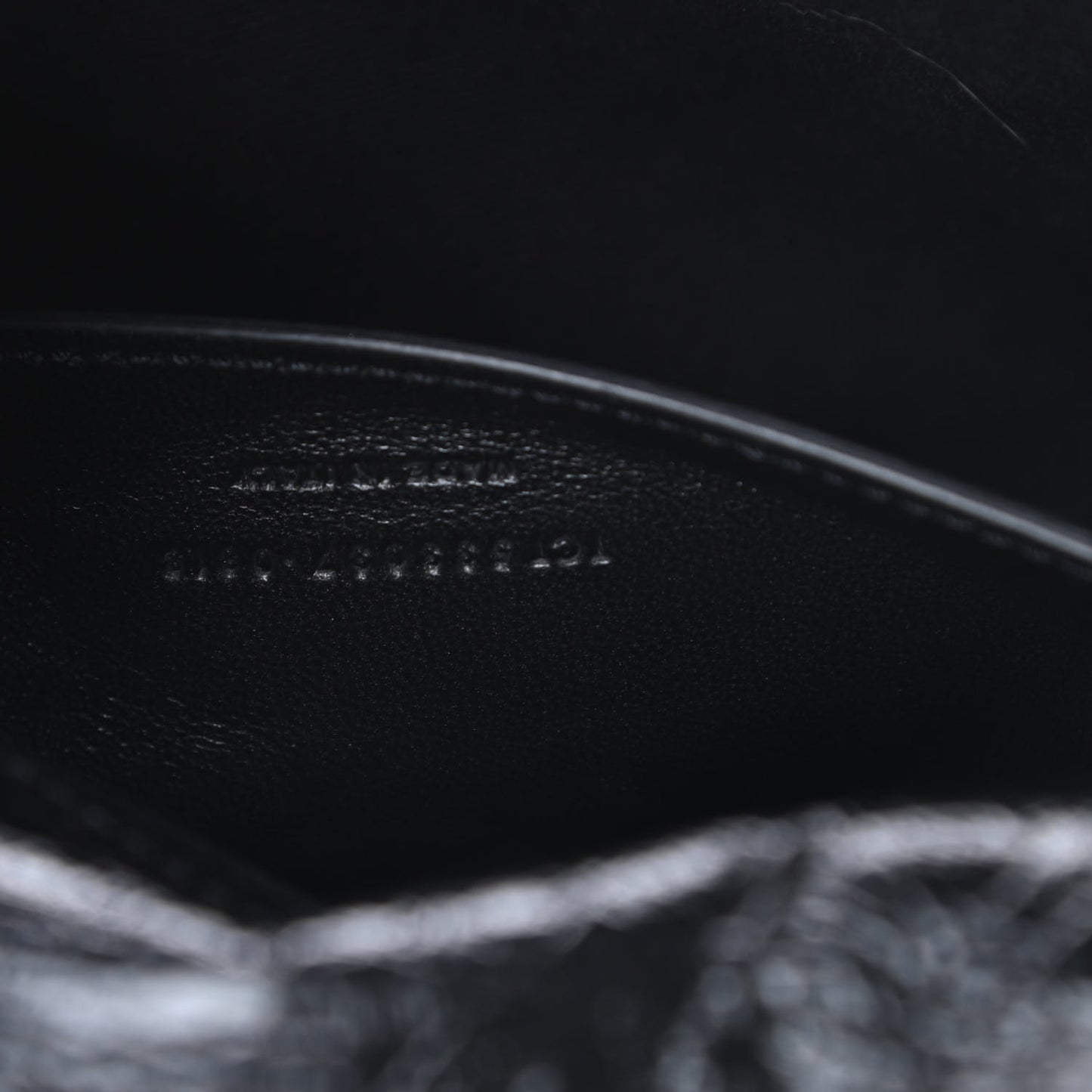 Crinkled Calfskin Matelasse Monogram Baby Niki Chain Satchel Black
