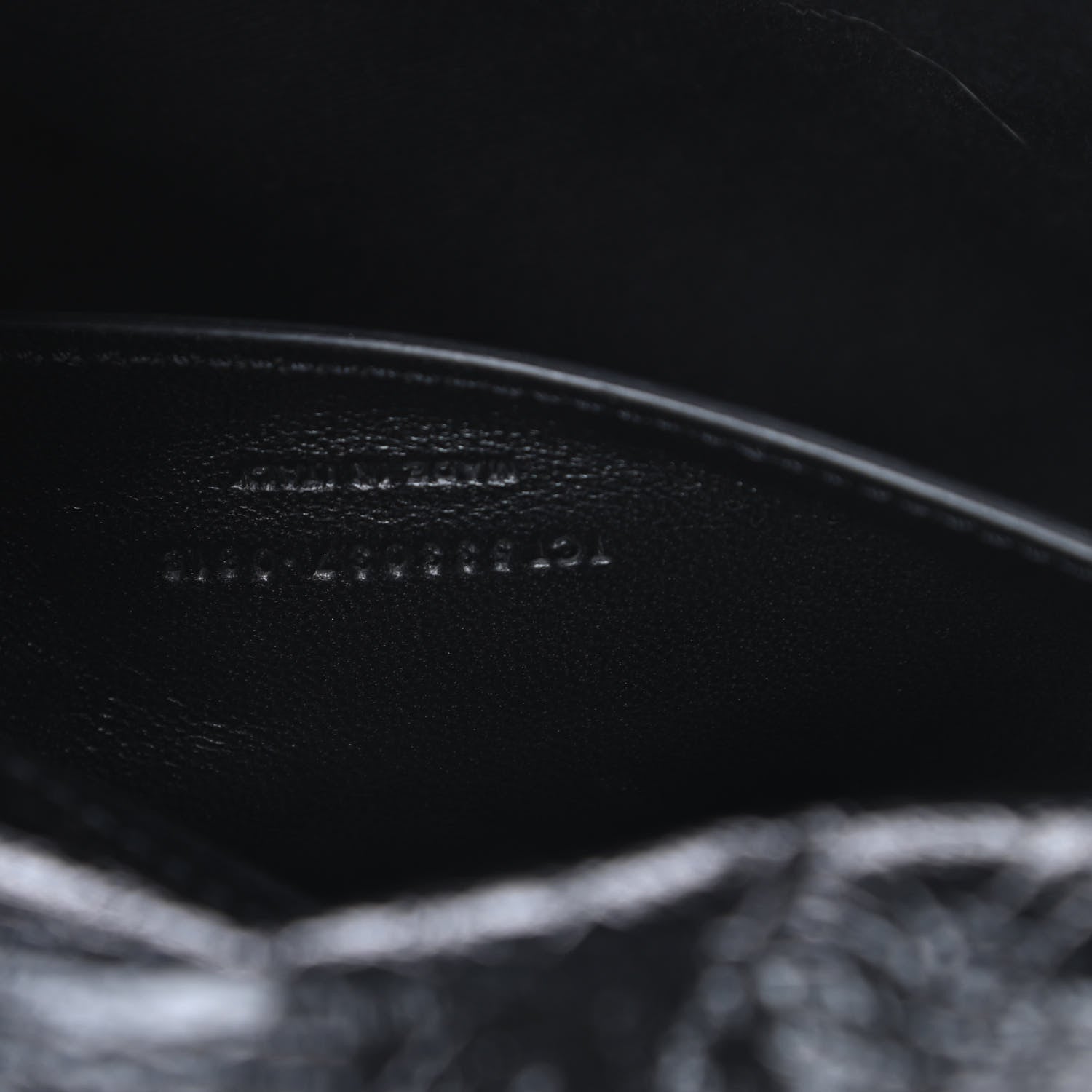 Saint Laurent Crinkled Calfskin Matelasse Monogram Baby Niki Chain Satchel Black 8 of 11