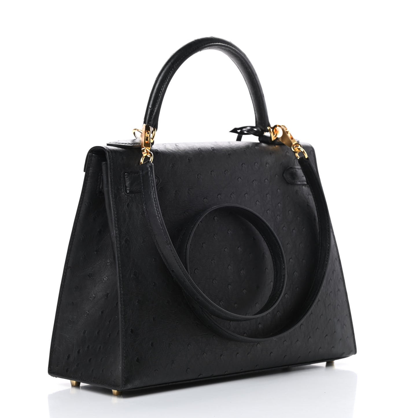 Ostrich Kelly Sellier 28 Black