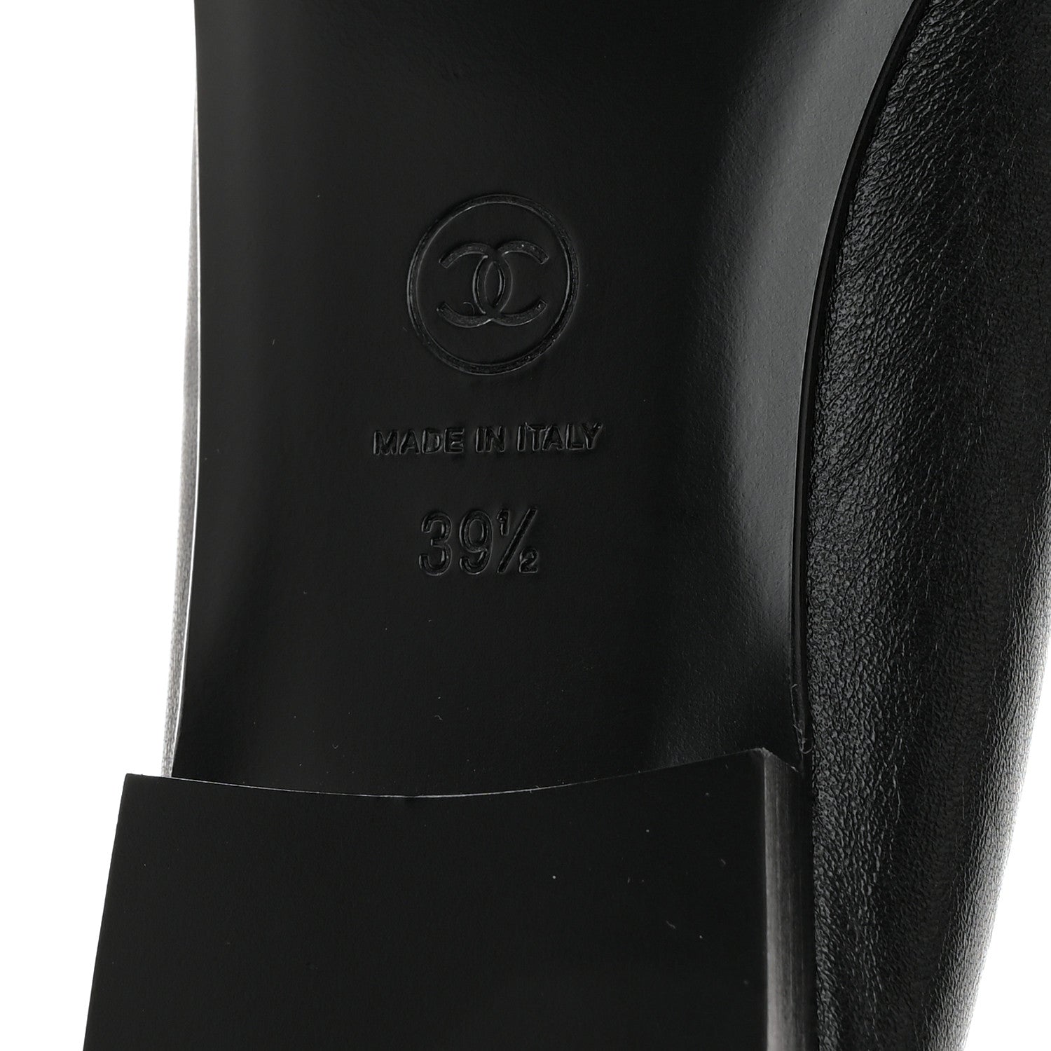 Chanel Lambskin Patent Cap Toe Ballerina Flats 39.5 Black 7 of 9