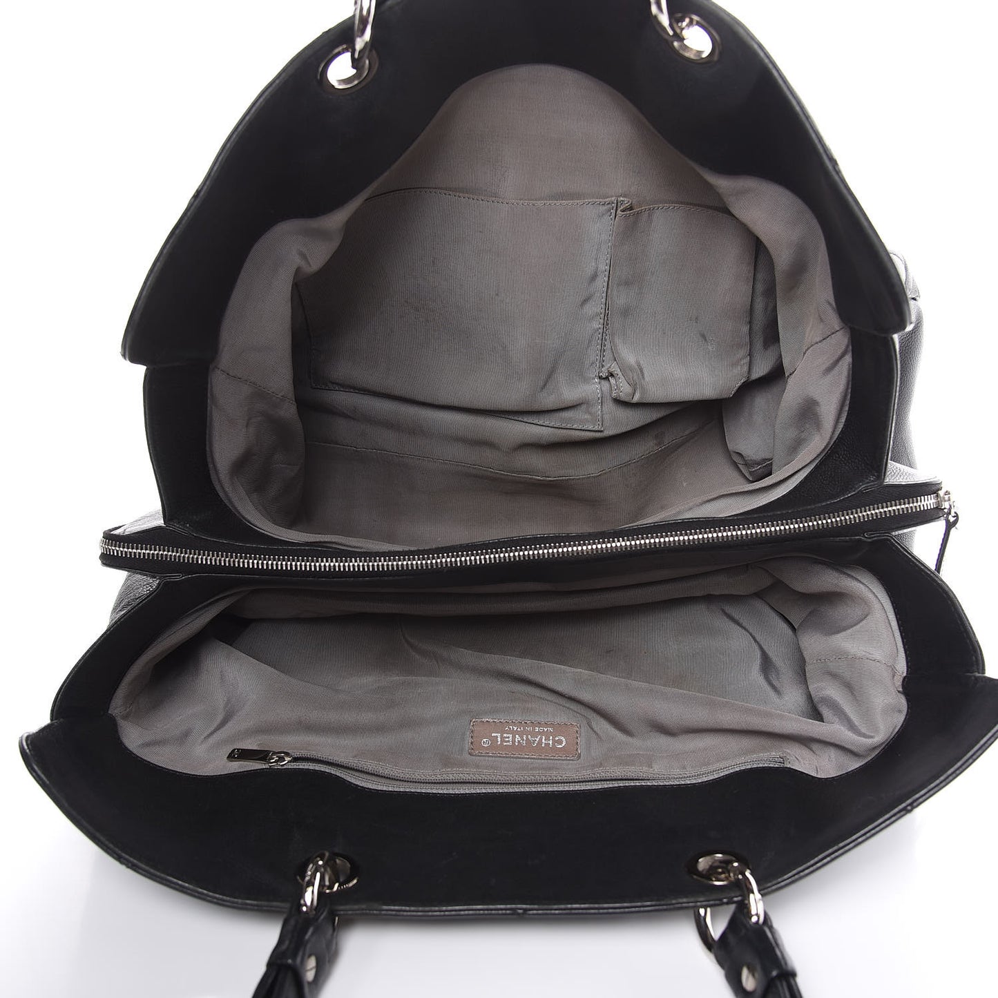 Soft Caviar Quilted Large Timeless Tote Black