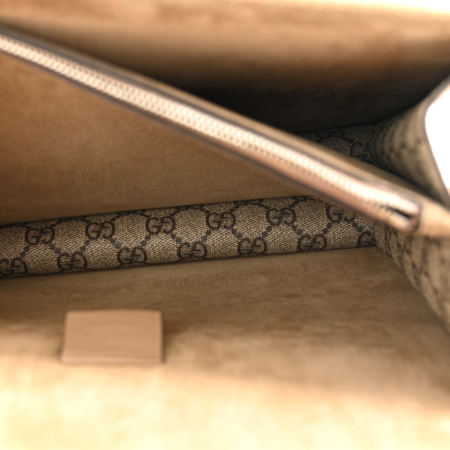 Gucci GG Supreme Monogram Medium Dionysus Shoulder Bag Taupe 5 of 13