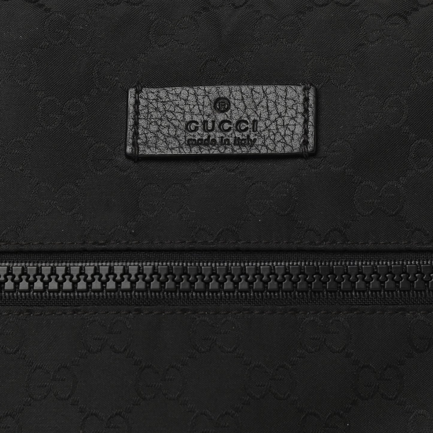 Nylon Monogram Medium Flat Messenger Bag Black
