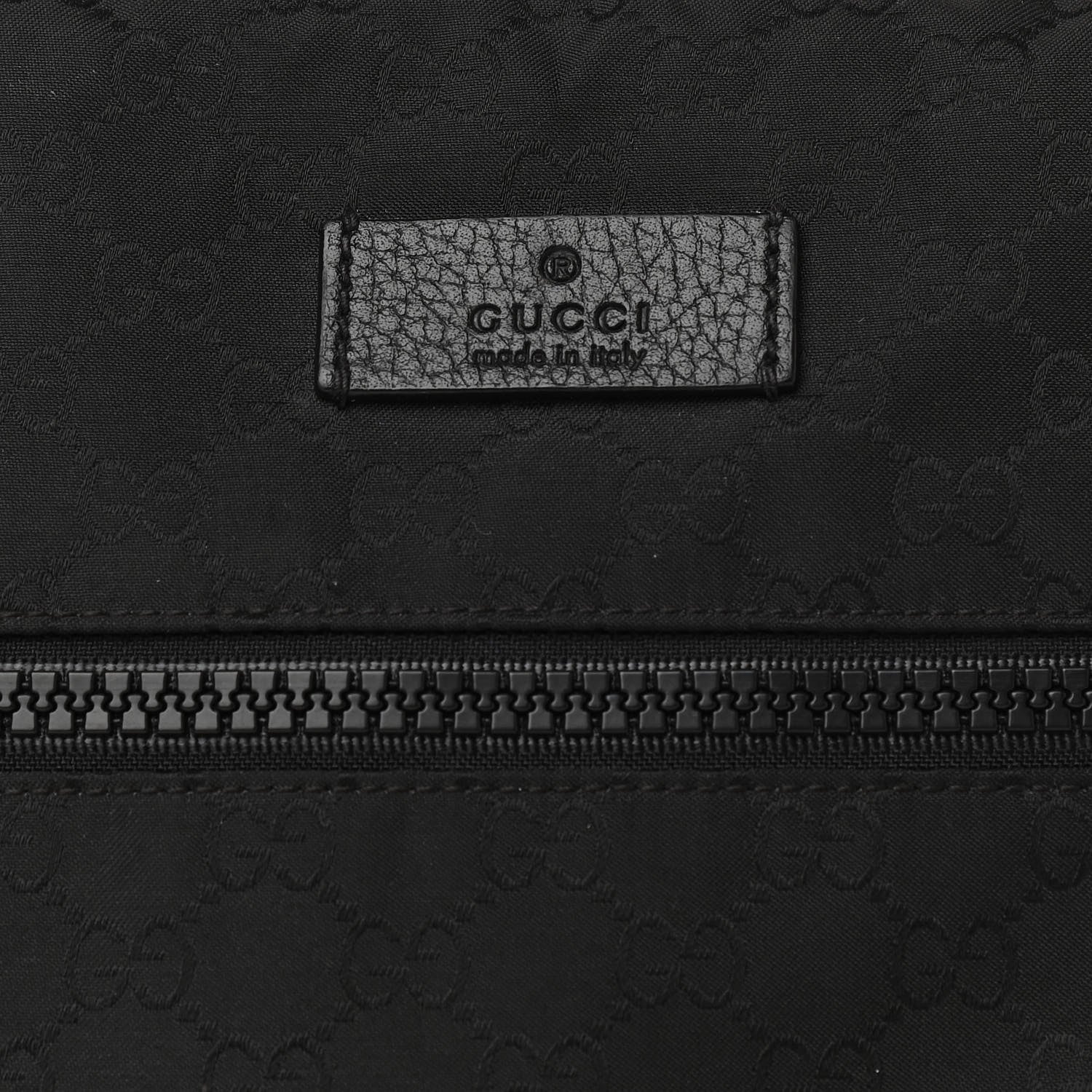 Gucci Nylon Monogram Medium Flat Messenger Bag Black 8 of 10