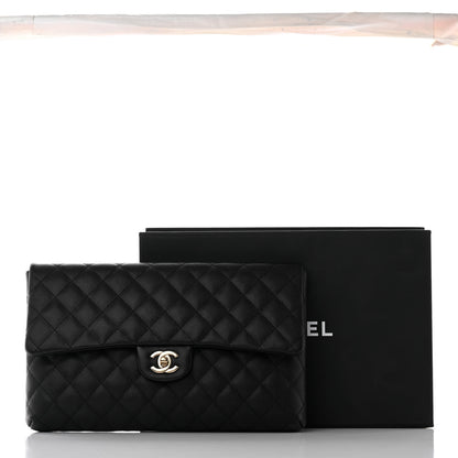 Chanel Caviar Quilted Flap Clutch Black 17 of 17