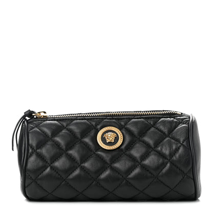 Versace Nappa Quilted Medusa Pouch Black 1 of 7