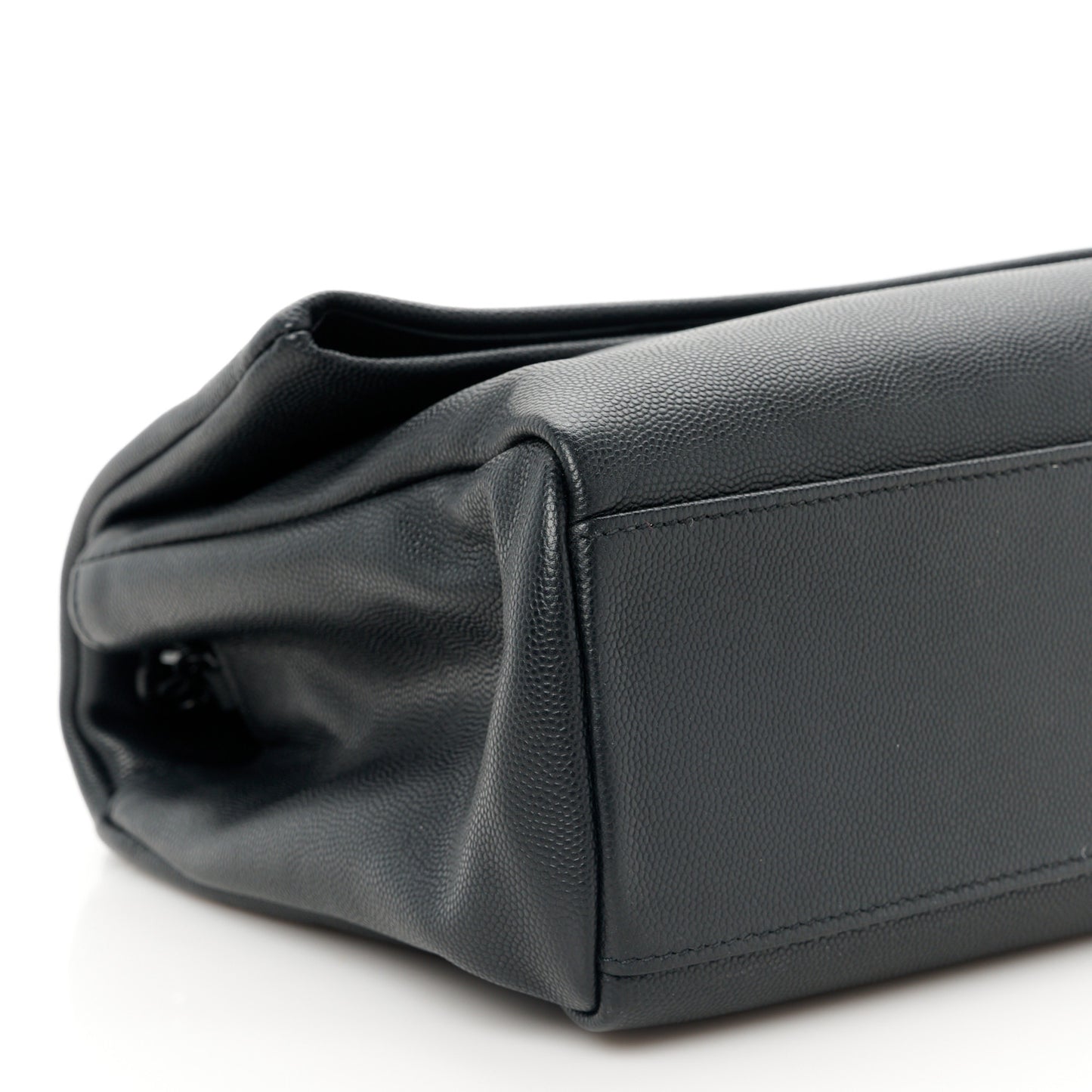 Grain De Poudre Medium West Hollywood Monogram Fold-Over Black