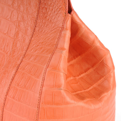 Nancy Gonzalez Crocodile Tote Coral 9 of 11