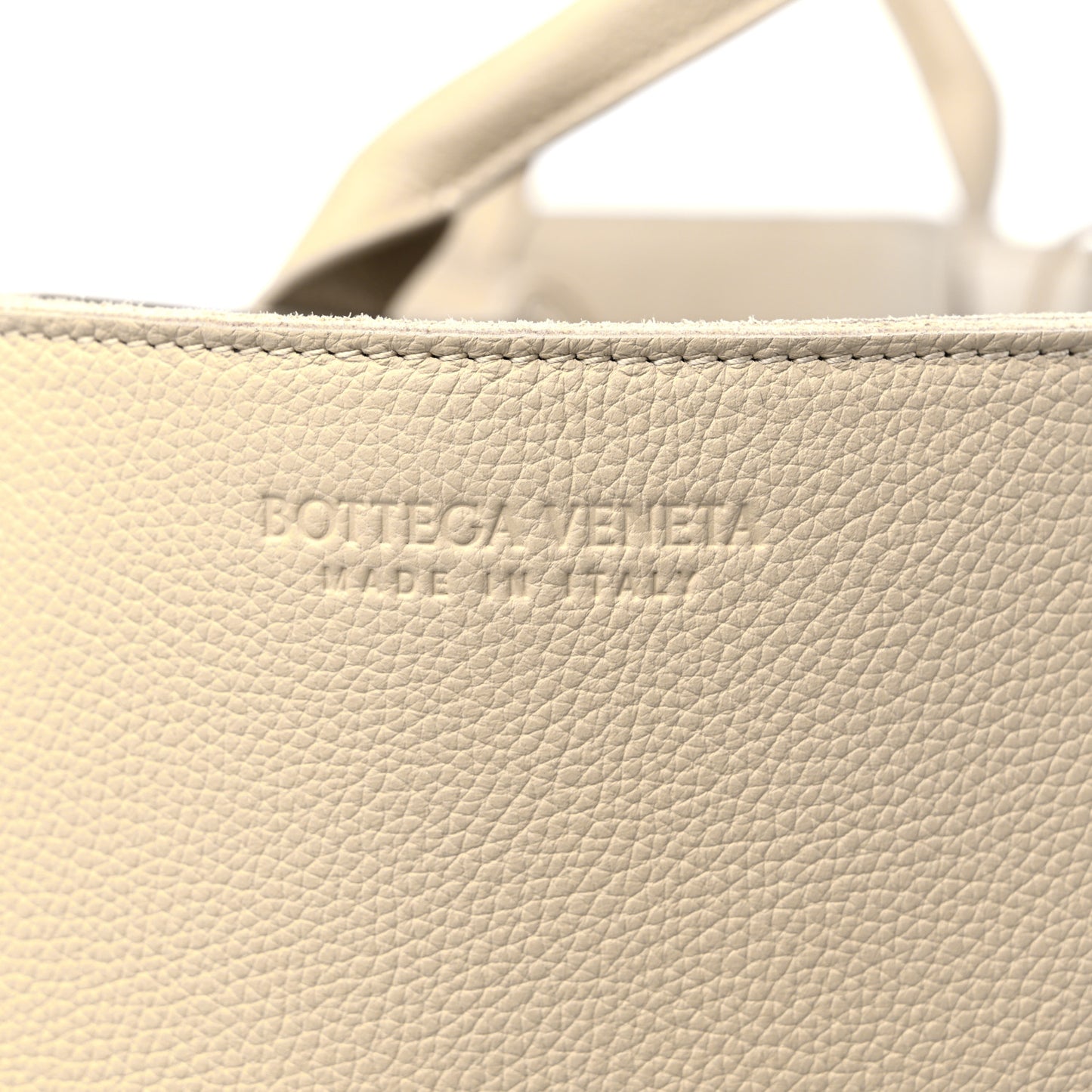 Grained Calfskin Intrecciato Medium Arco Tote Porridge